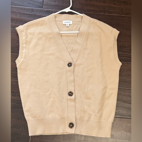 Evereve button up academic preppy sweater vest collegiate size M minimalist 90’s - Picture 8 of 8